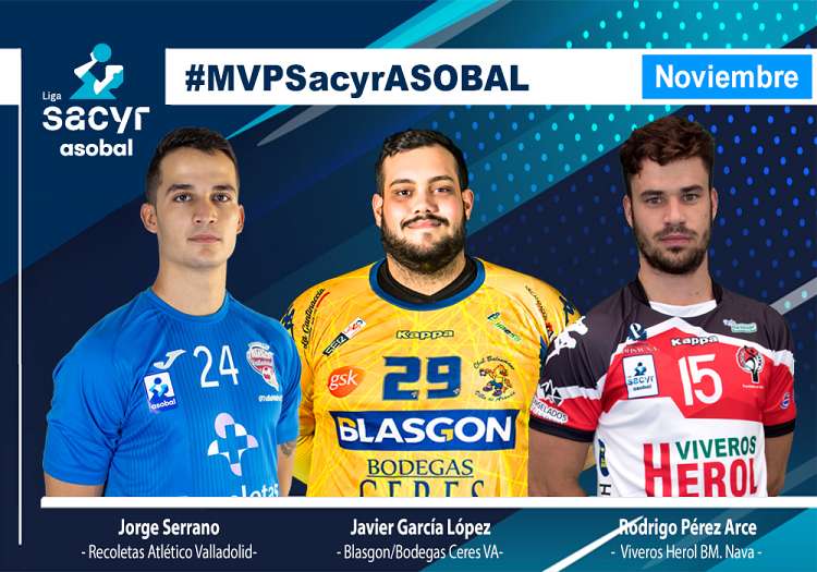 Protagonismo para tres clubes de Castilla y León en el #MVPSacyrASOBAL de noviembre