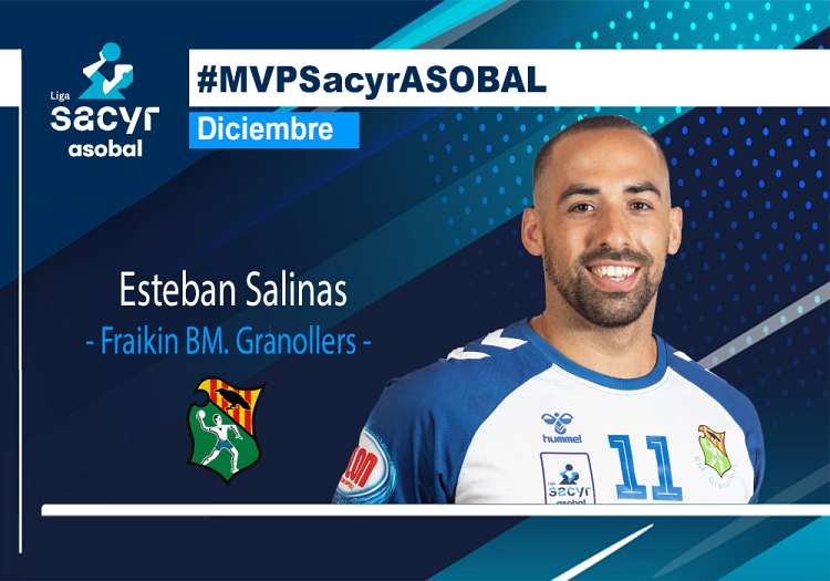 Esteban Salinas, premiado como #MVPSacyrASOBAL de diciembre