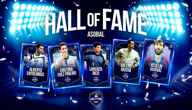 Entrerríos, Rivera, Fernández Piñeiro, Rico y Vujovic, nuevos miembros del Hall of Fame ASOBAL